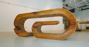Luxury custom handmade oak dining table in Dubai, crafted from a single piece, tailored for your space, exclusive elegance starting at 18,000 AED
